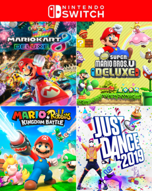 PACK 4 JUEGOS MARIO + JUST DANCE 2019 NINTENDO SWITCH