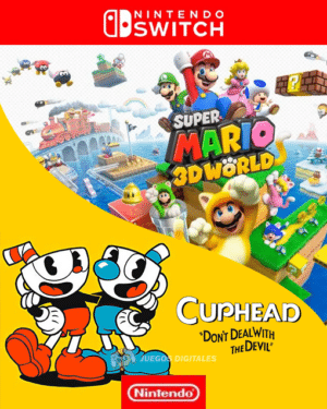 2 EN 1 MARIO 3D +CUPHEAD +JUEGO SORPRESA - NINTENDO SWITCH
